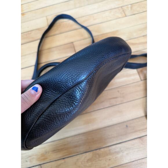 Lifetime leather Co. black saddle bag premium full grain cow hide crossbody bag - Picture 6 of 13